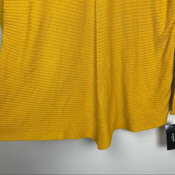 3/30$🔥NWT Alfani Yellow Tunic Ribbed Crewneck - Picture 5 of 11